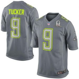 Nike Ravens #9 Justin Tucker Grey Pro Bowl Men's Stitched NFL Elite Team Sanders Jersey