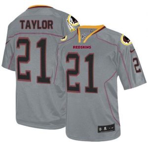 Nike Redskins #21 Sean Taylor Lights Out Grey Men's Embroidered NFL Elite Jersey