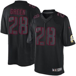 Nike Redskins #28 Darrell Green Black Men's Embroidered NFL Impact Limited Jersey