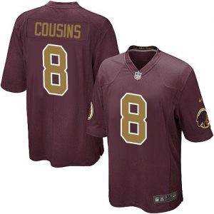 Nike Redskins #8 Kirk Cousins Burgundy Red Alternate Youth Stitched NFL Elite Jersey