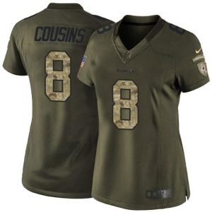 Nike Redskins #8 Kirk Cousins Green Women's Stitched NFL Limited Salute to Service Jersey