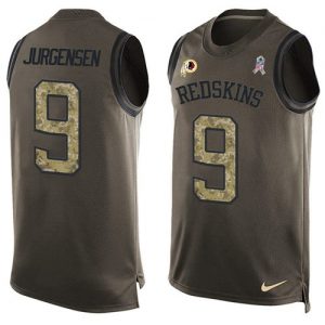 Nike Redskins #9 Sonny Jurgensen Green Men's Stitched NFL Limited Salute To Service Tank Top Jersey