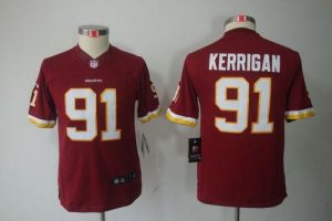 Nike Redskins #91 Ryan Kerrigan Burgundy Red Team Color Youth Embroidered NFL Limited Jersey