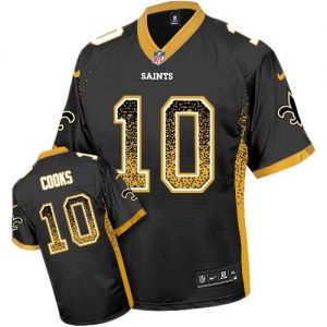 Nike Saints #10 Brandin Cooks Black Team Color Men's Stitched NFL Elite Drift Fashion Jersey