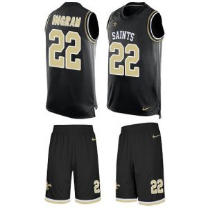 Nike Saints #22 Mark Ingram Black Team Color Men's Stitched NFL Limited Tank Top Suit Jersey