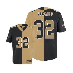 Nike Saints #32 Kenny Vaccaro Black Gold Men's Stitched NFL Elite Split Jersey