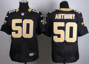 Nike Saints #50 Stephone Anthony Black Team Color Men's Stitched NFL Elite Jersey