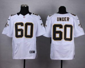 Nike Saints #60 Max Unger White Men's Stitched NFL Elite Jersey