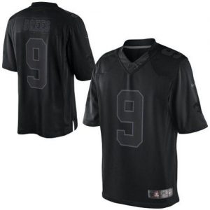 Nike Saints #9 Drew Brees Black Men's Embroidered NFL Drenched Limited Jersey