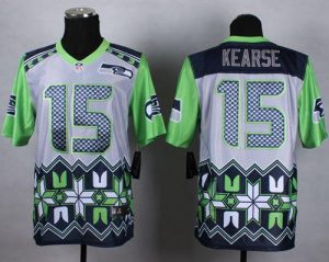 Nike Seahawks #15 Jermaine Kearse Grey Men's Stitched NFL Elite Noble Fashion Jersey