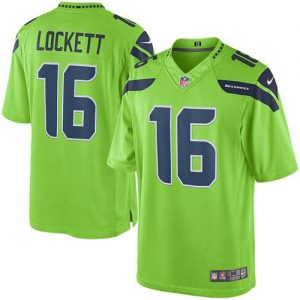 Nike Seahawks #16 Tyler Lockett Green Men's Stitched NFL Limited Rush Jersey
