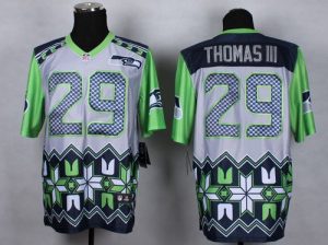Nike Seahawks #29 Earl Thomas III Grey Men's Stitched NFL Elite Noble Fashion Jersey