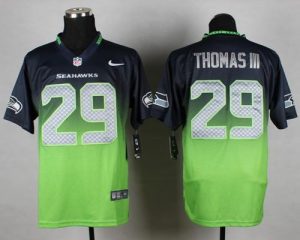 Nike Seahawks #29 Earl Thomas III Steel Blue Green Men's Stitched NFL Elite Fadeaway Fashion Jersey