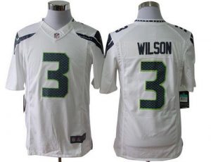 Nike Seahawks #3 Russell Wilson White Men's Embroidered NFL Limited Jersey