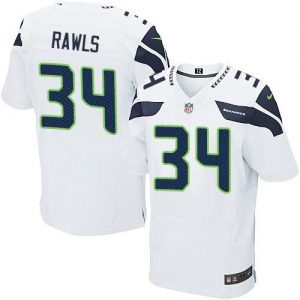 Nike Seahawks #34 Thomas Rawls White Men's Stitched NFL Elite Jersey