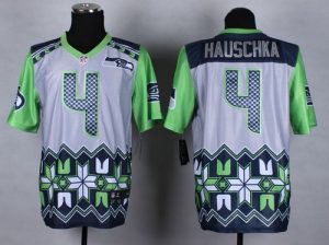 Nike Seahawks #4 Steven Hauschka Grey Men's Stitched NFL Elite Noble Fashion Jersey