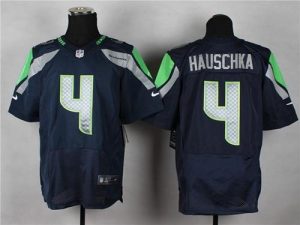 Nike Seahawks #4 Steven Hauschka Steel Blue Team Color Men's Stitched NFL Elite Jersey