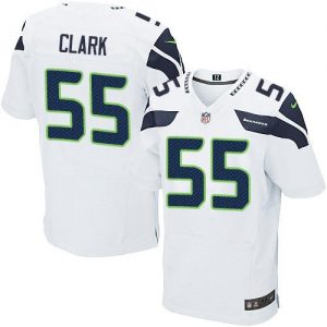 Nike Seahawks #55 Frank Clark White Men's Stitched NFL Elite Jersey