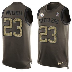 Nike Steelers #23 Mike Mitchell Green Men's Stitched NFL Limited Salute To Service Tank Top Jersey