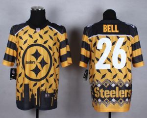 Nike Steelers #26 Le'Veon Bell Gold Men's Stitched NFL Elite Noble Fashion Jersey