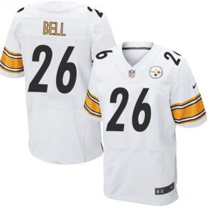 Nike Steelers #26 Le'Veon Bell White Men's Embroidered NFL Elite Jersey