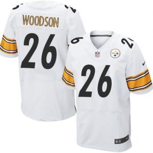 Nike Steelers #26 Rod Woodson White Men's Stitched NFL Elite Jersey
