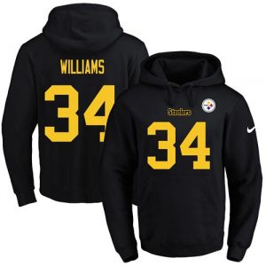 Nike Steelers #34 DeAngelo Williams Black(Gold No.) Name & Number Pullover NFL Hoodie