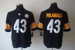 Nike Steelers #43 Troy Polamalu Black Team Color Men's Embroidered NFL Limited Jersey