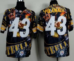 Nike Steelers #43 Troy Polamalu Team Color Men's Stitched NFL Elite Fanatical Version Jersey