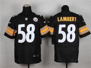 Nike Steelers #58 Jack Lambert Black Team Color Men's Stitched NFL Elite Jersey