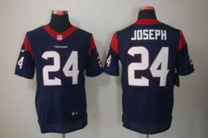 Nike Texans #24 Johnathan Joseph Navy Blue Team Color Men's Embroidered NFL Elite Jersey