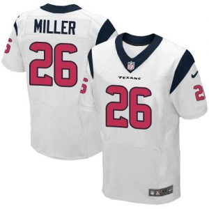 Nike Texans #26 Lamar Miller White Men's Stitched NFL Elite Jersey