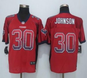 Nike Texans #30 Kevin Johnson Red Alternate Men's Stitched NFL Elite Drift Fashion Jersey
