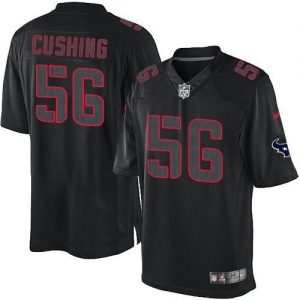 Nike Texans #56 Brian Cushing Black Men's Embroidered NFL Impact Limited Jersey