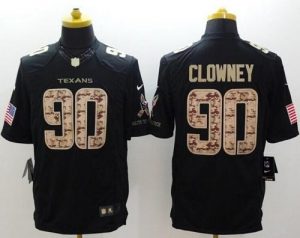 Nike Texans #90 Jadeveon Clowney Black Men's Stitched NFL Limited Salute to Service Jersey