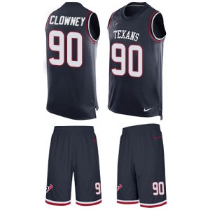 Nike Texans #90 Jadeveon Clowney Navy Blue Team Color Men's Stitched NFL Limited Tank Top Suit Jersey