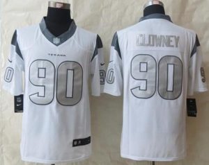 Nike Texans #90 Jadeveon Clowney White Men's Stitched NFL Limited Platinum Jersey
