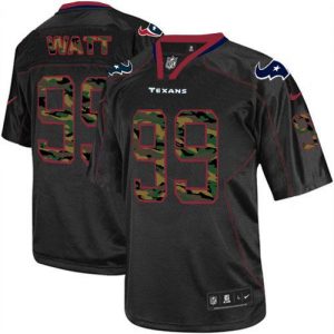 Nike Texans #99 J.J. Watt Black Men's Embroidered NFL Elite Camo Fashion Jersey