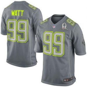 Nike Texans #99 J.J. Watt Grey Pro Bowl Men's Stitched NFL Elite Team Sanders Jersey