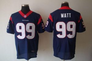 Nike Texans #99 J.J. Watt Navy Blue Team Color Men's Embroidered NFL Elite Jersey