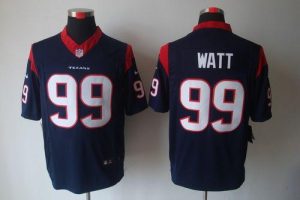 Nike Texans #99 J.J. Watt Navy Blue Team Color Men's Embroidered NFL Limited Jersey