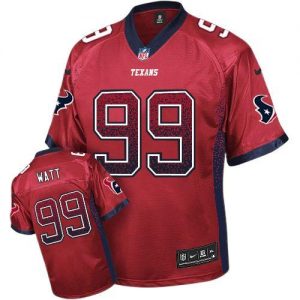 Nike Texans #99 J.J. Watt Red Alternate Men's Embroidered NFL Elite Drift Fashion Jersey