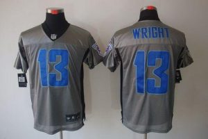 Nike Titans #13 Kendall Wright Grey Shadow Men's Embroidered NFL Elite Jersey