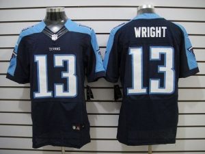 Nike Titans #13 Kendall Wright Navy Blue Alternate Men's Embroidered NFL Elite Jersey