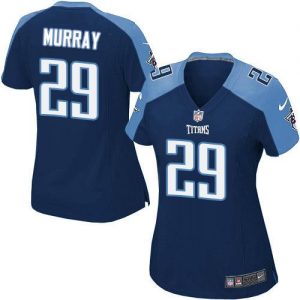 Nike Titans #29 DeMarco Murray Navy Blue Alternate Women's Stitched NFL Elite Jersey