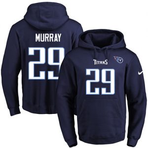 Nike Titans #29 DeMarco Murray Navy Blue Name & Number Pullover NFL Hoodie
