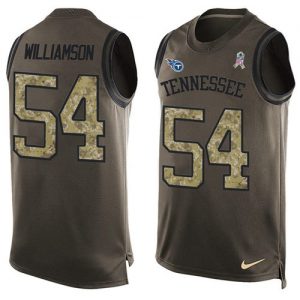 Nike Titans #54 Avery Williamson Green Men's Stitched NFL Limited Salute To Service Tank Top Jersey