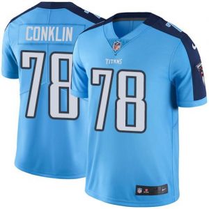 Nike Titans #78 Jack Conklin Light Blue Men's Stitched NFL Limited Rush Jersey