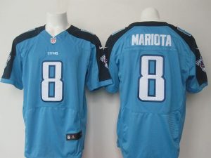 Nike Titans #8 Marcus Mariota Light Blue Team Color Men's Stitched NFL Elite Jersey