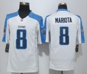 Nike Titans #8 Marcus Mariota White Men's Stitched NFL Limited Jersey